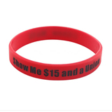 Debossed Custom Silicone Wristbands