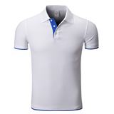 high quality fashion unisex two-tone short sleeve polo