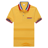 pique cotton short sleeve polo with pocket