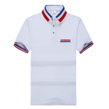 pique cotton short sleeve polo with pocket