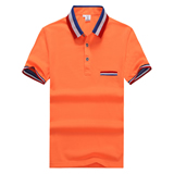 pique cotton short sleeve polo with pocket